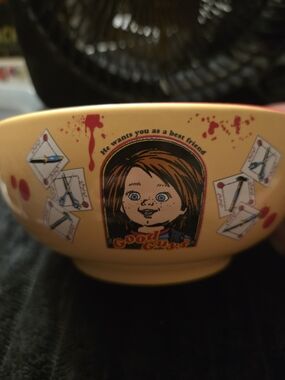 Yellow Ceramic Game Bowl